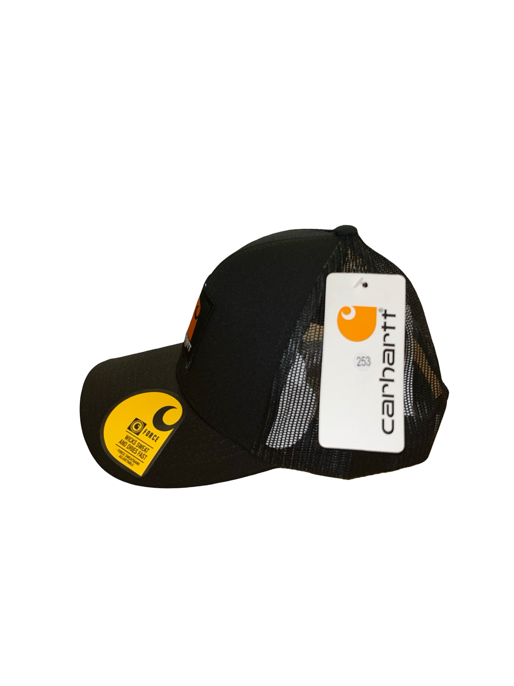 Carhartt Force Black Mesh & Orange Trucker Cap