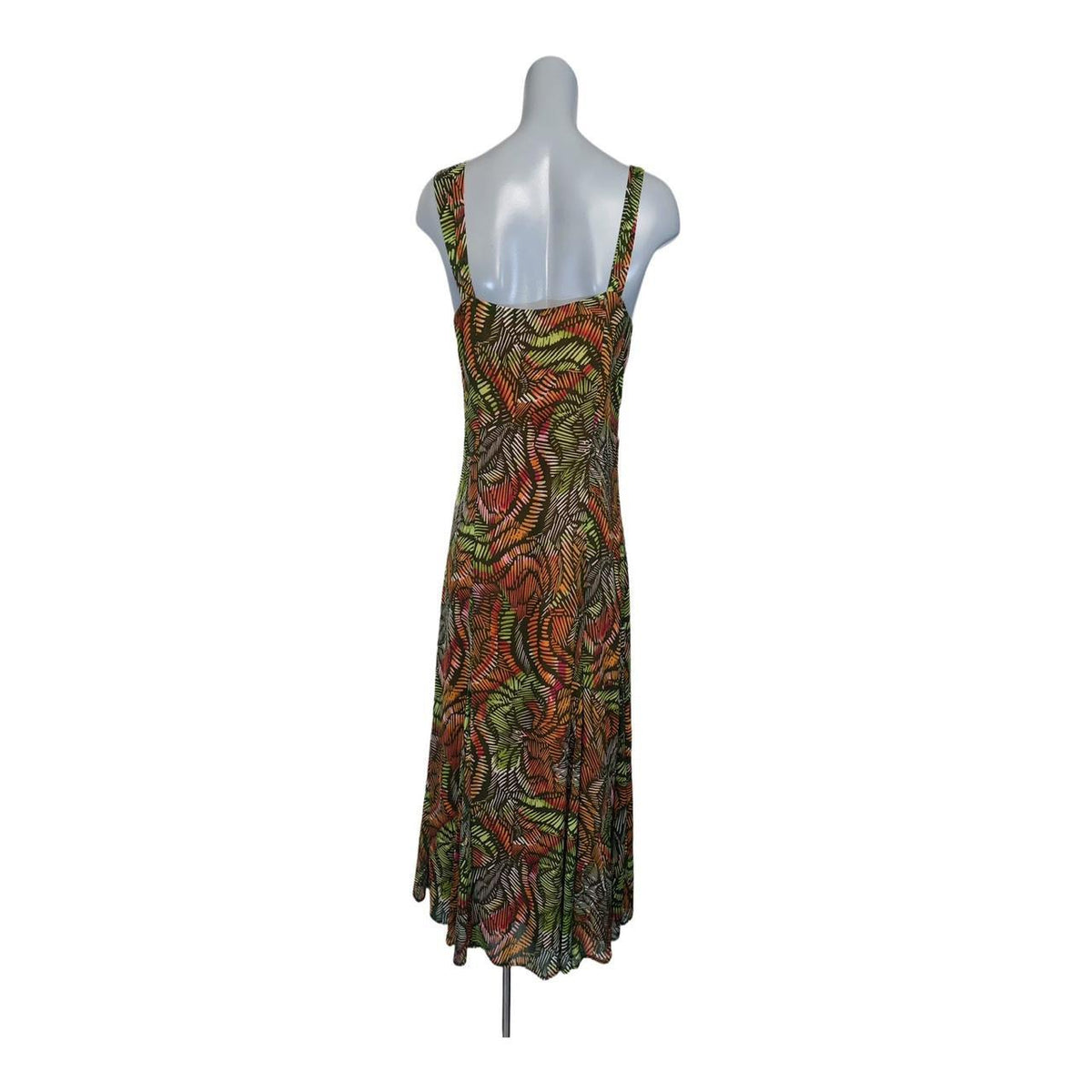Orange and green mix Per Una midi beaded dress uk12