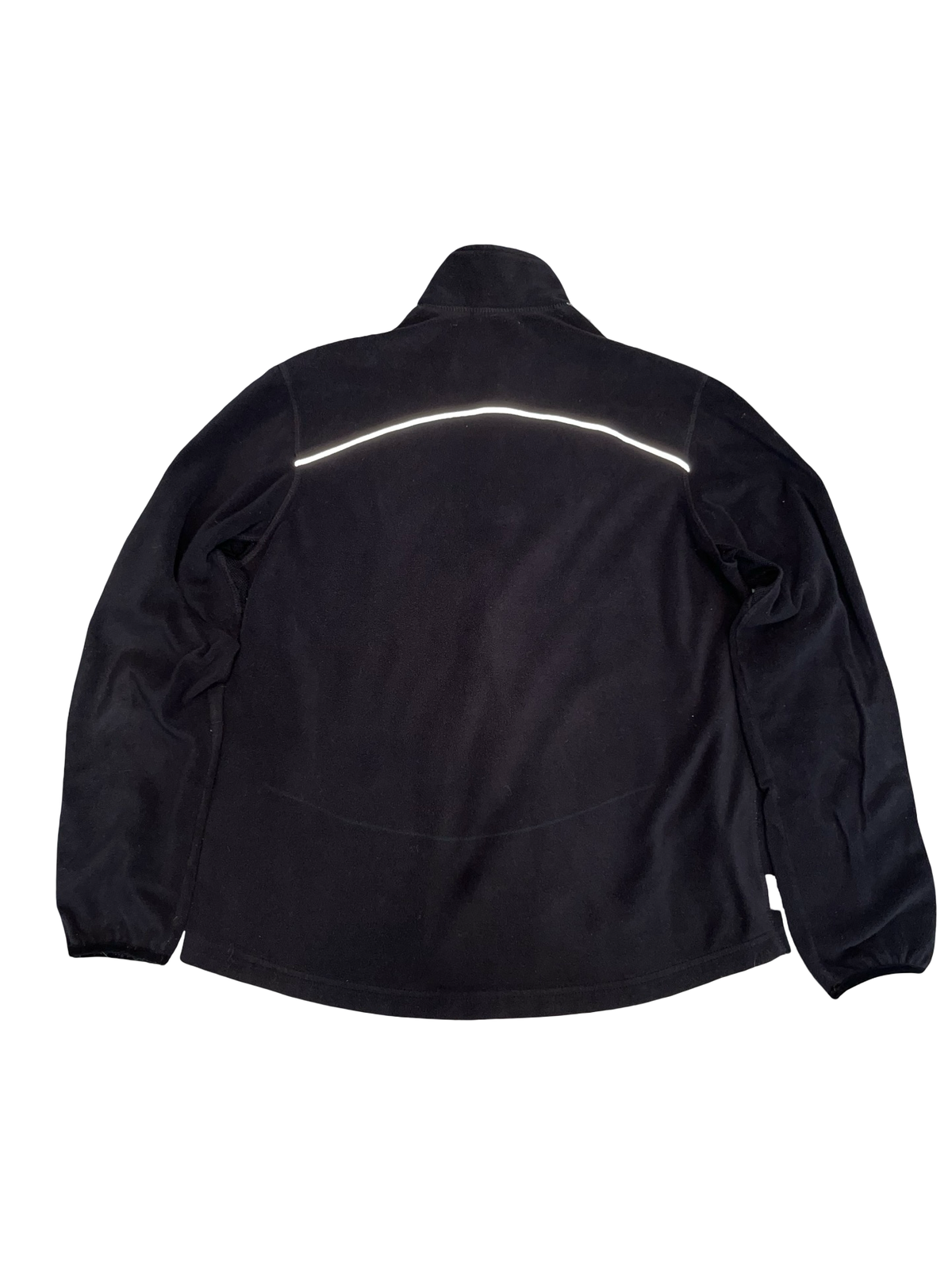 Adidas Black 3 Stripe Quarter Zip Fleece Retro Sportswear | UkM
