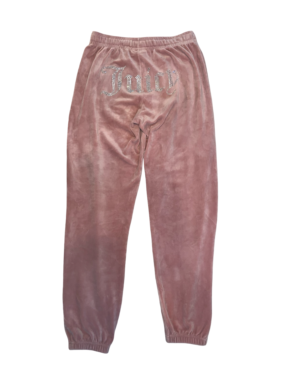 Juicy Couture Pink Velour Diamanté Joggers | Size XS