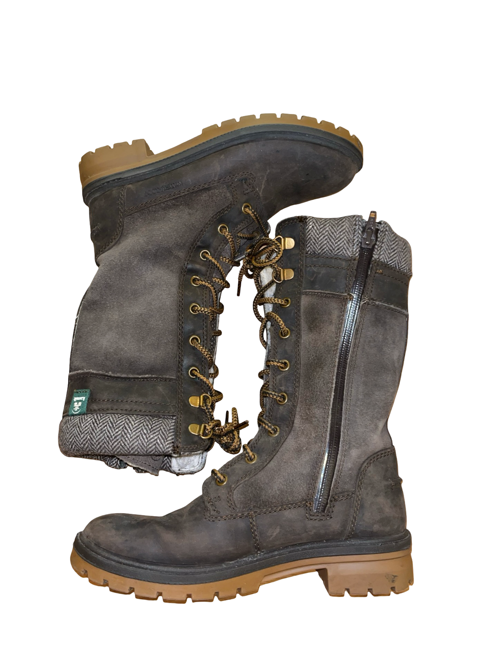 Kamik Brown Suede Leather Knee High Winter Boots uk4