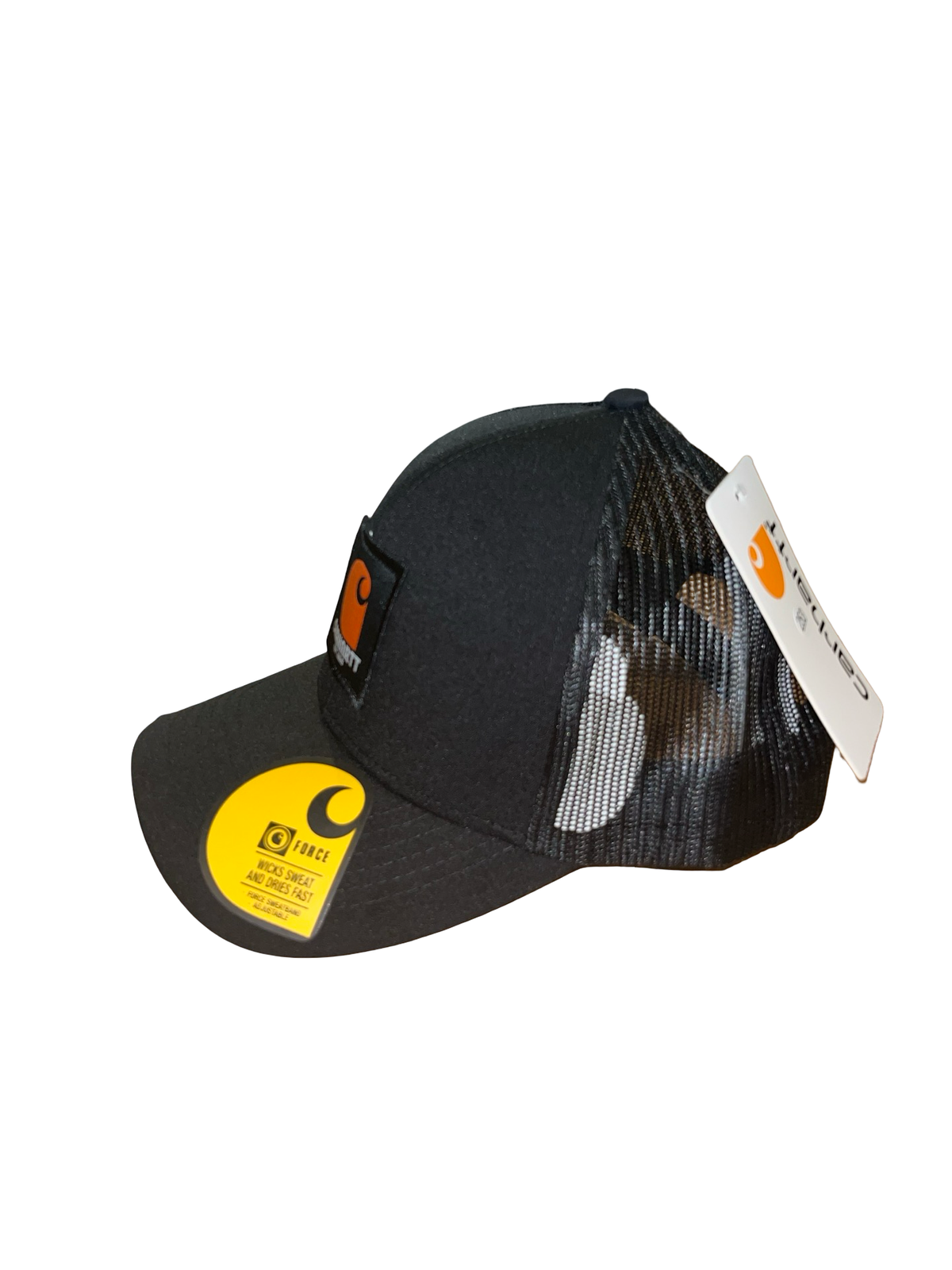 Carhartt Force Black Mesh & Orange Trucker Cap