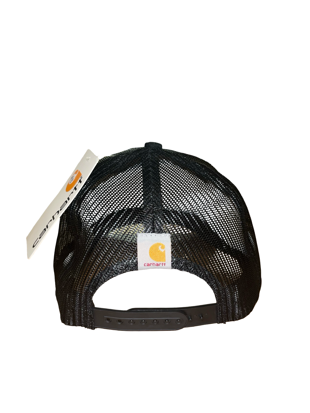 Carhartt Force Black Trucker Cap Blue Logo Patch