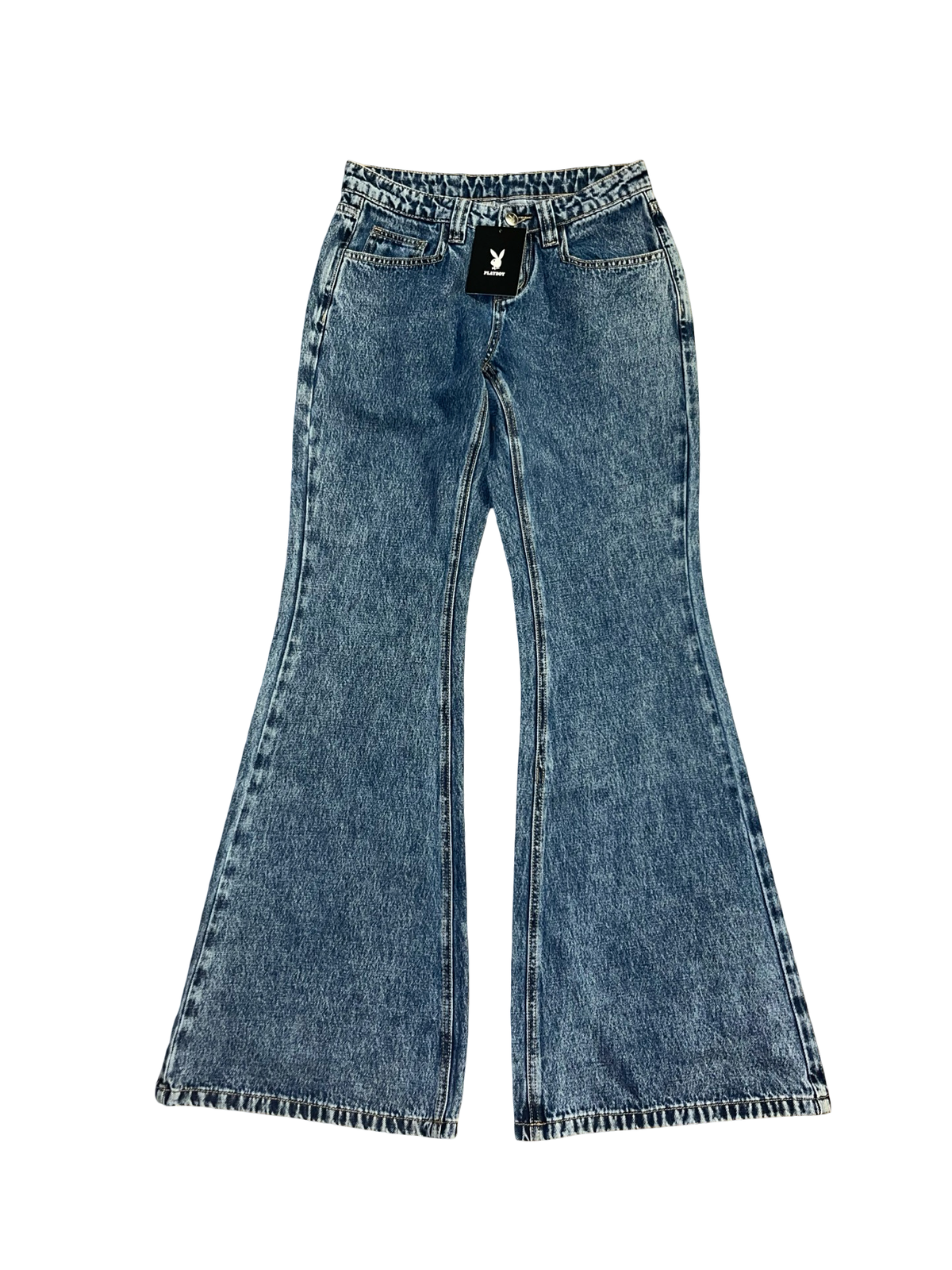 Playboy low-rise flare denim jeans Y2K | Uk8