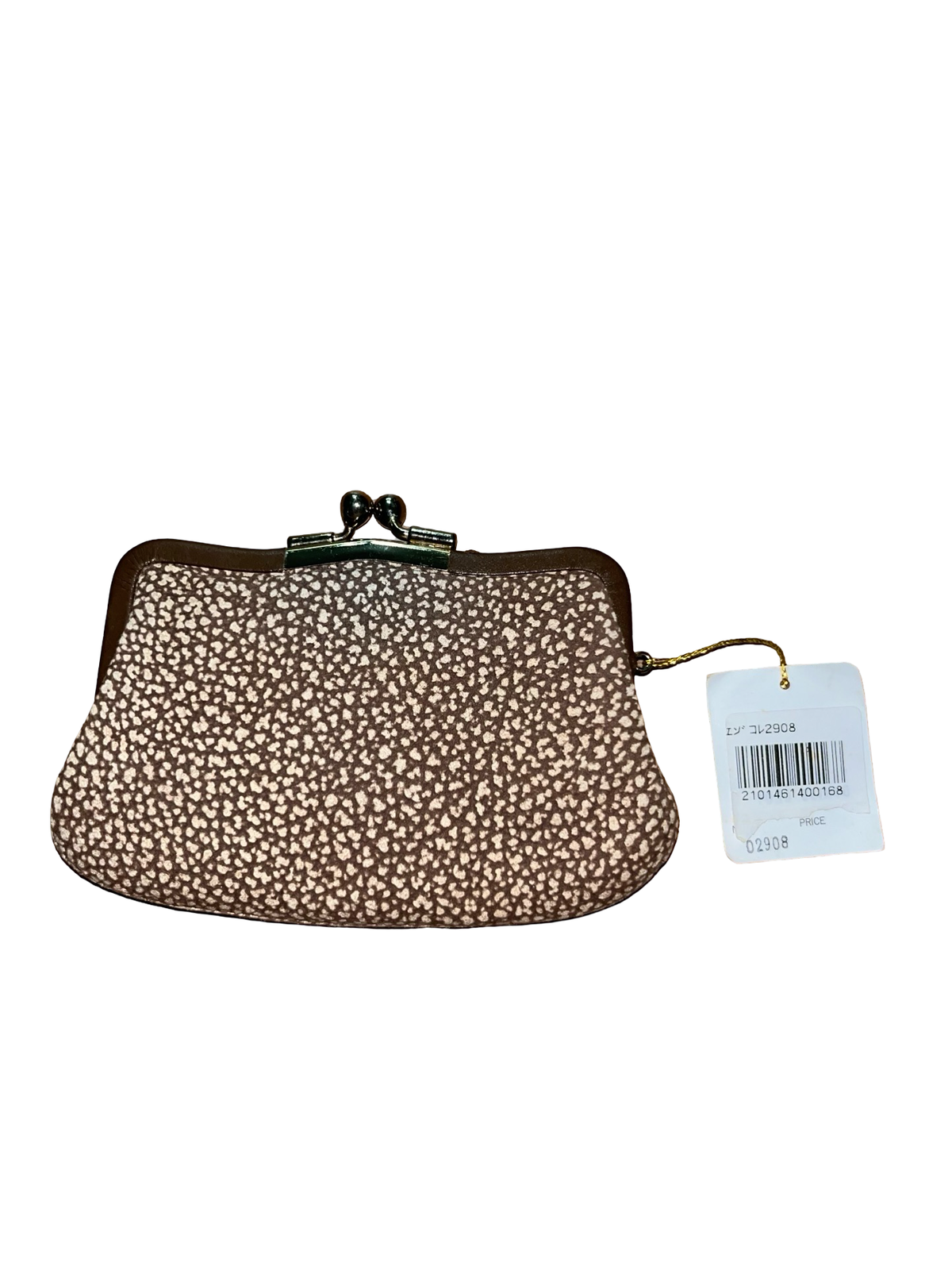 EZO Collection Brown Leather & Pony Hair Coin Purse