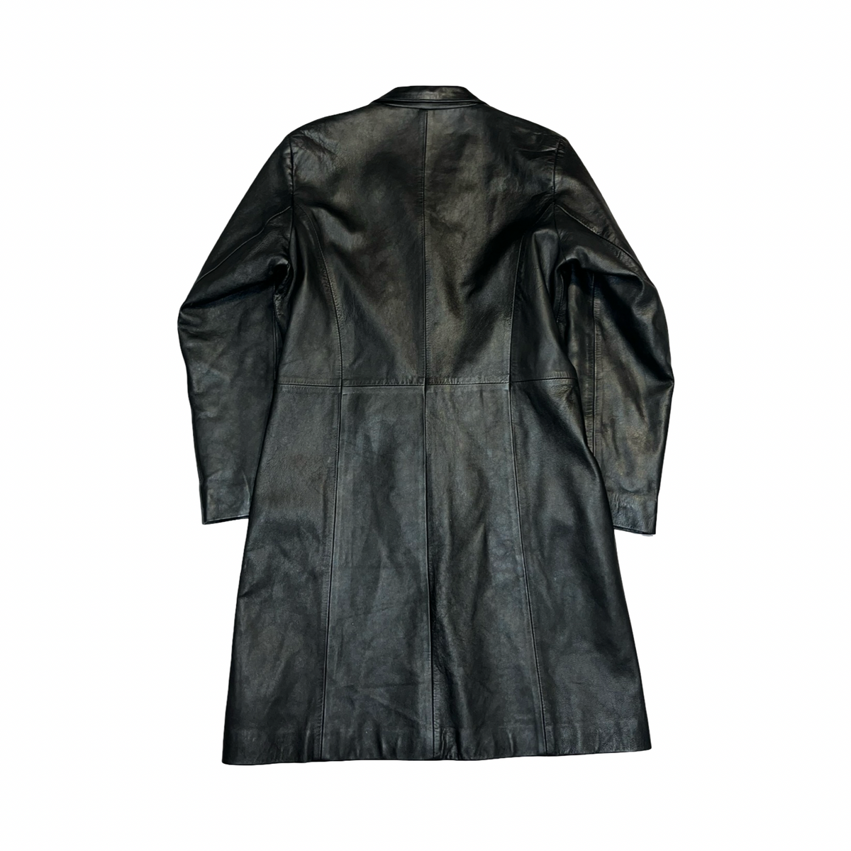 Black vintage genuine leather jacket ukM