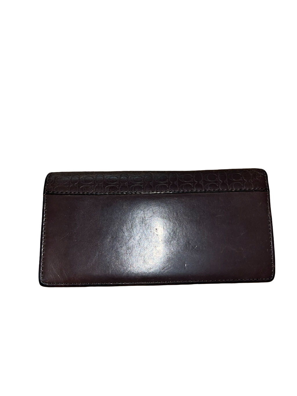 Vintage Coach Brown Leather Signature Long Wallet / Purse Y2K