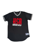 Champion HSR Wildcats Baseball Jersey Black Red | Size L