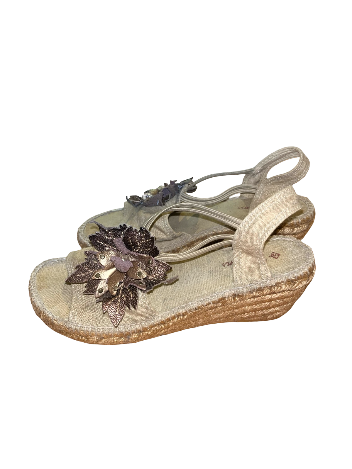 Vintage Toni Pons Floral Espadrille Wedge Sandals uk5 Y2K