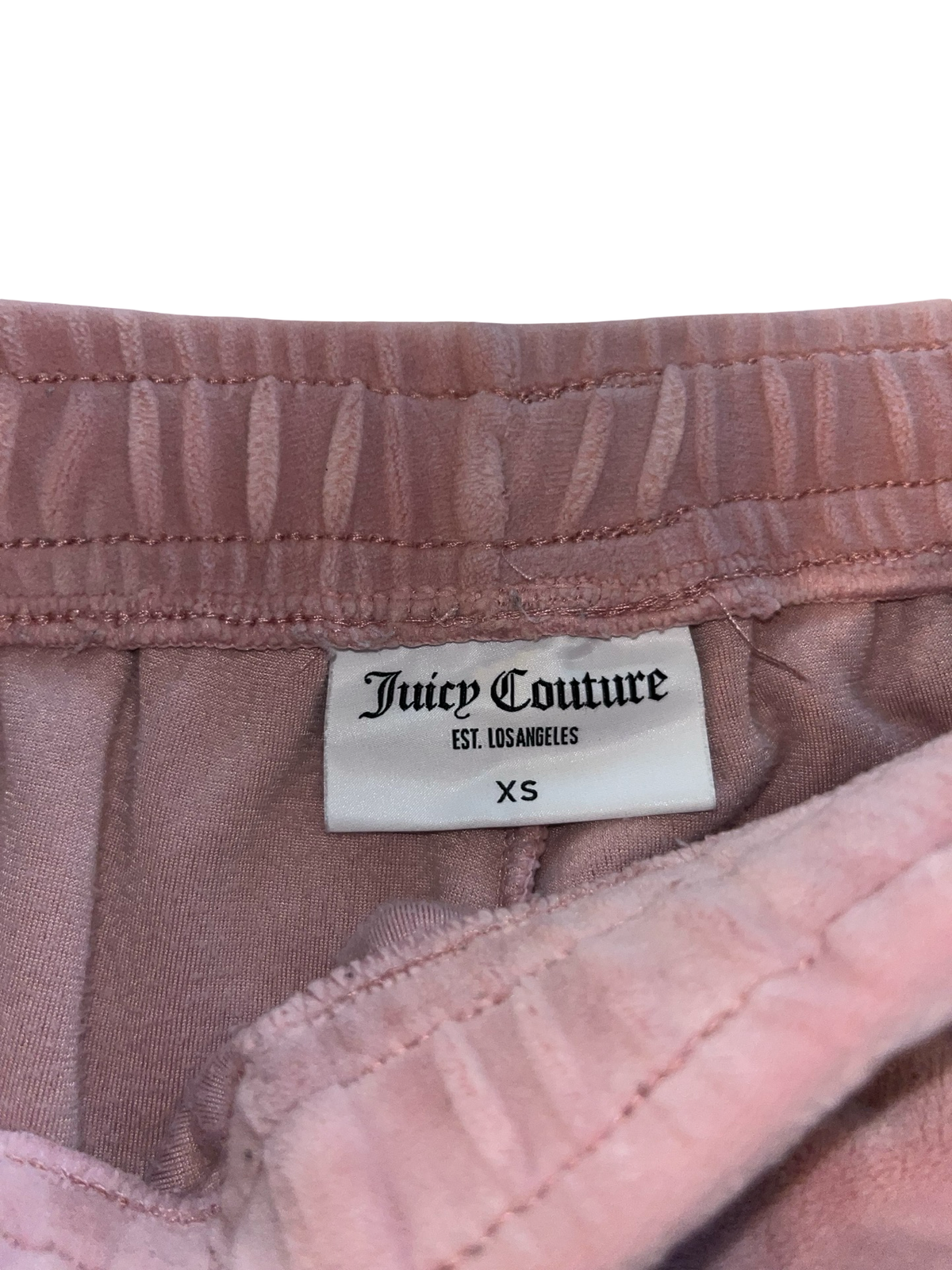 Juicy Couture Pink Velour Diamanté Joggers | Size XS