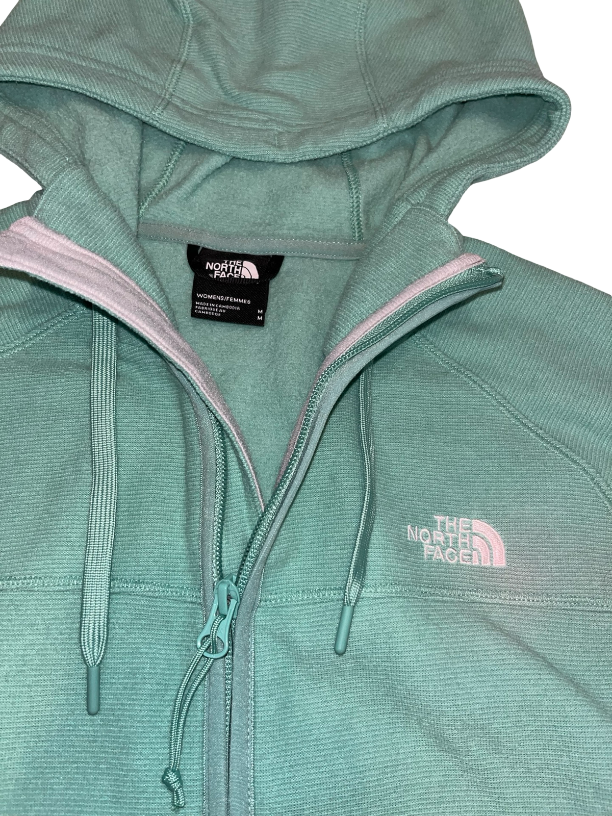 The North Face Green Full Zip Hooded Fleece Jacket Women’s Size M
