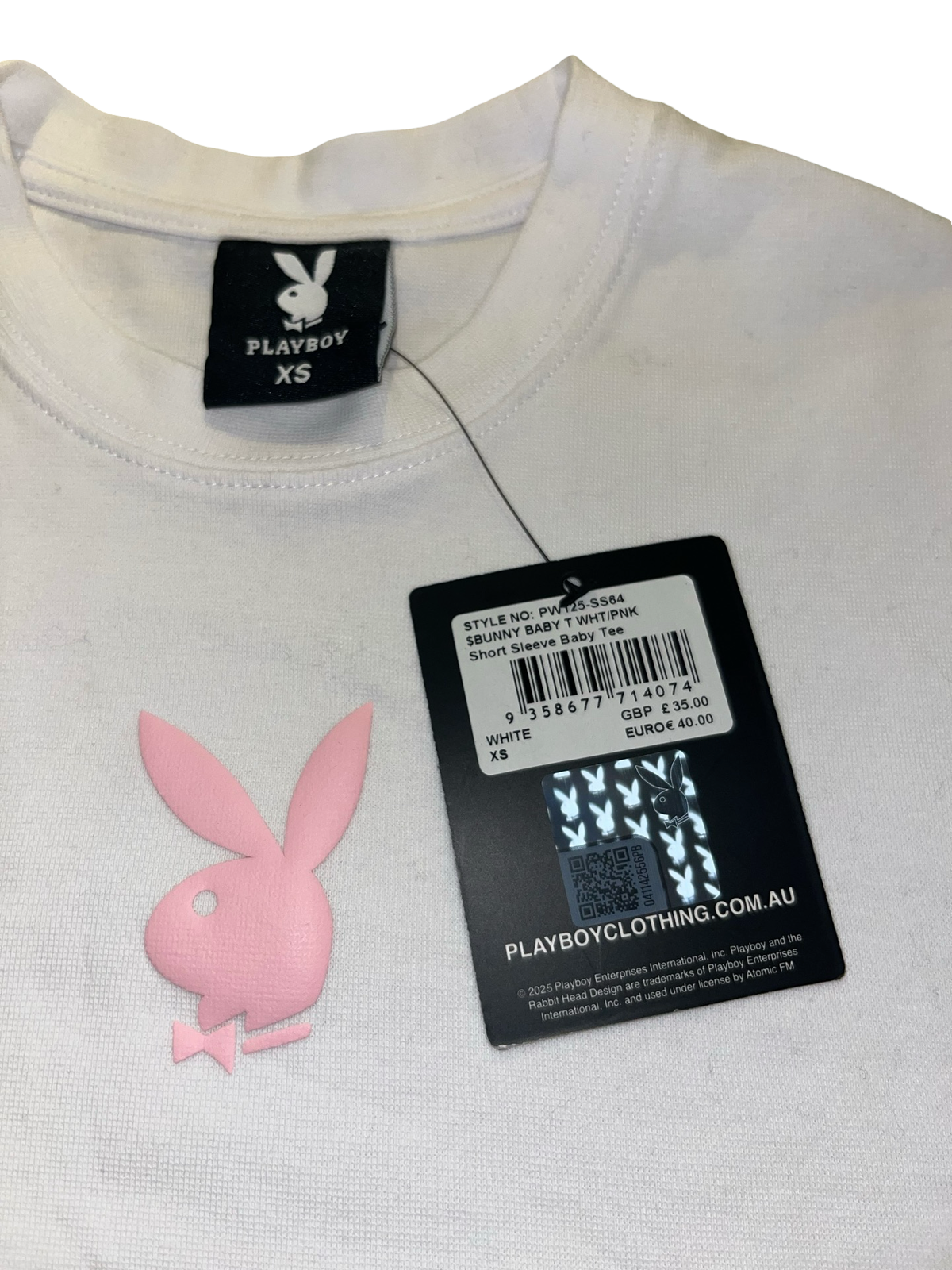 Playboy Bunny Baby Tee | Size XS Y2K