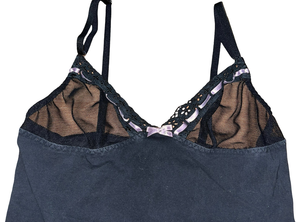 Dolce & Gabbana Underwear Black Lace Cami Top Y2K |ukS