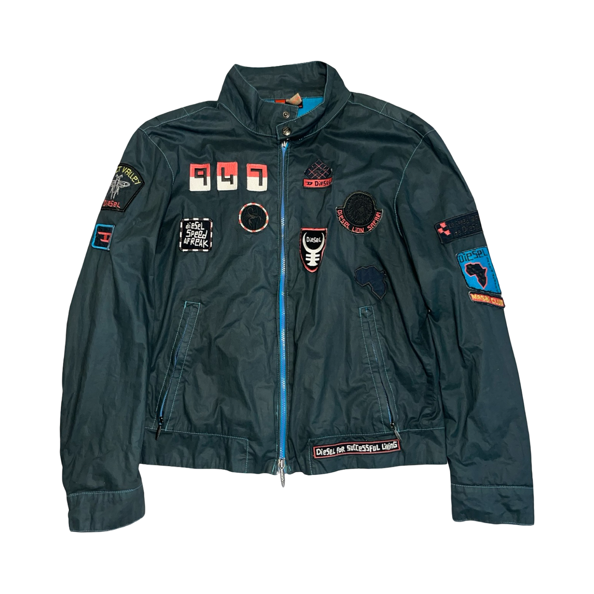 Diesel motto speed afreak rare patch jacket ukL