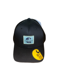 Carhartt Force Black Trucker Cap Blue Logo Patch
