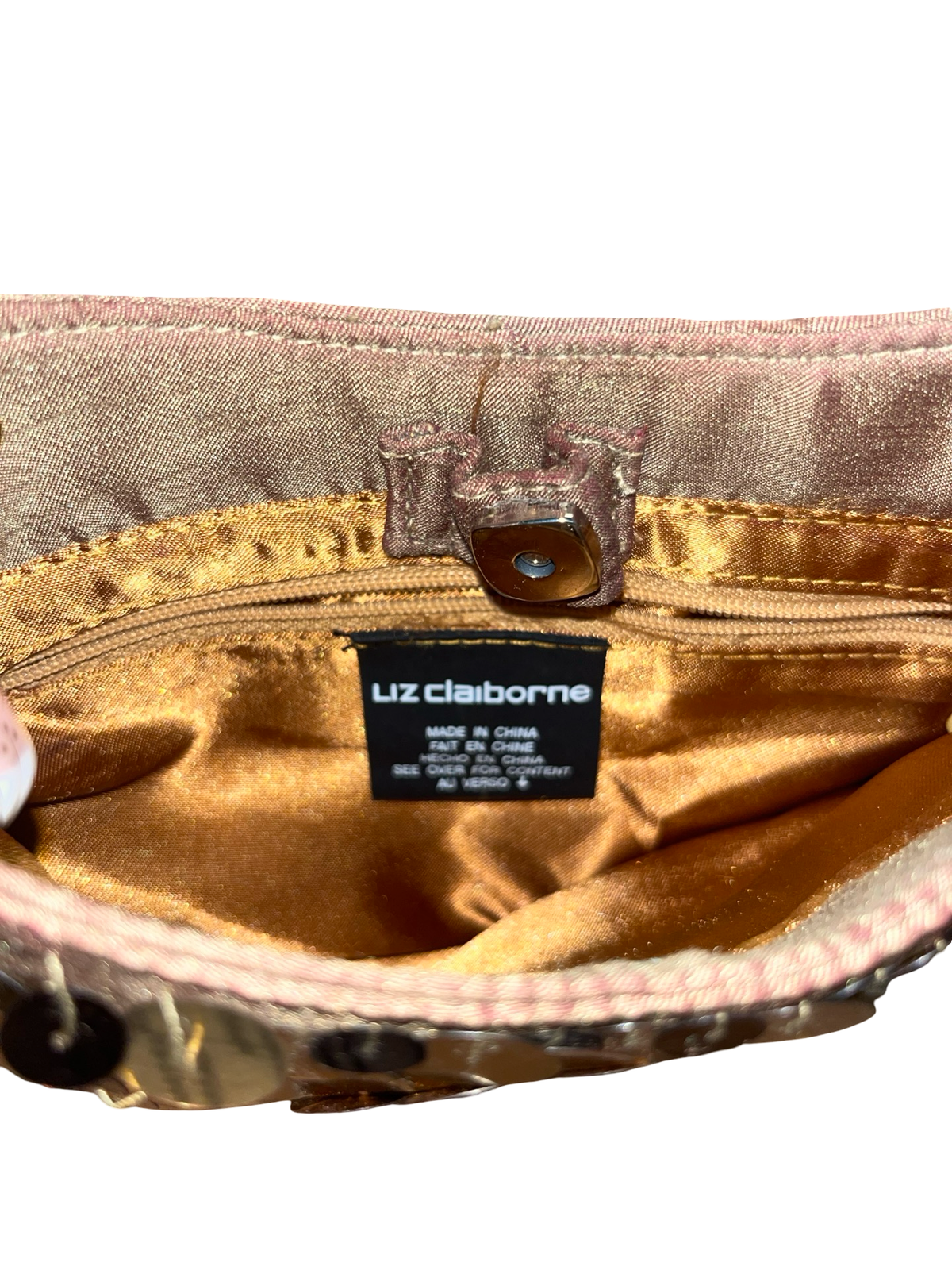 Liz Claiborne Y2K Bronze Sequin Shoulder Bag