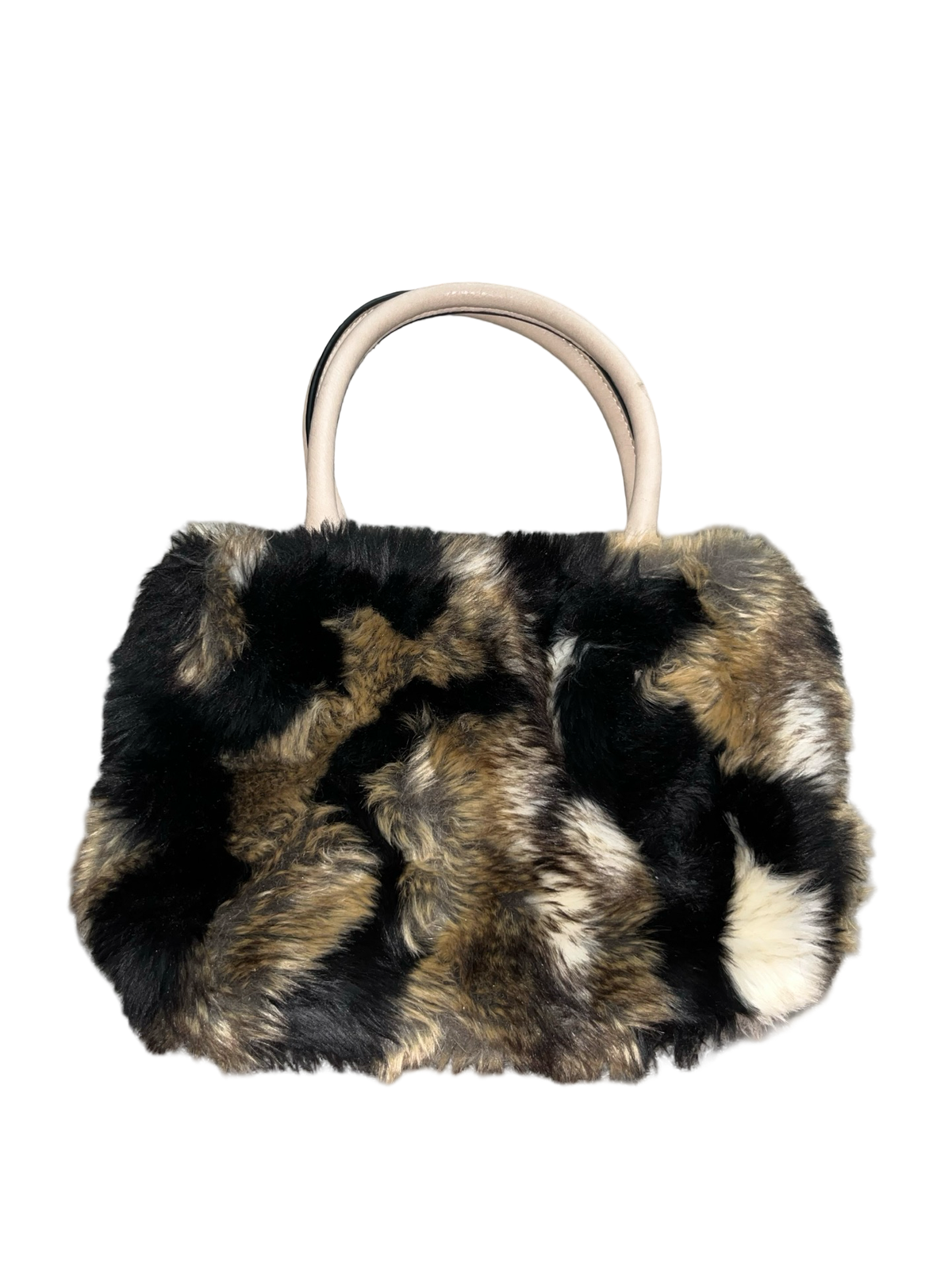 Y2K River Island Faux Fur Patchwork Handbag