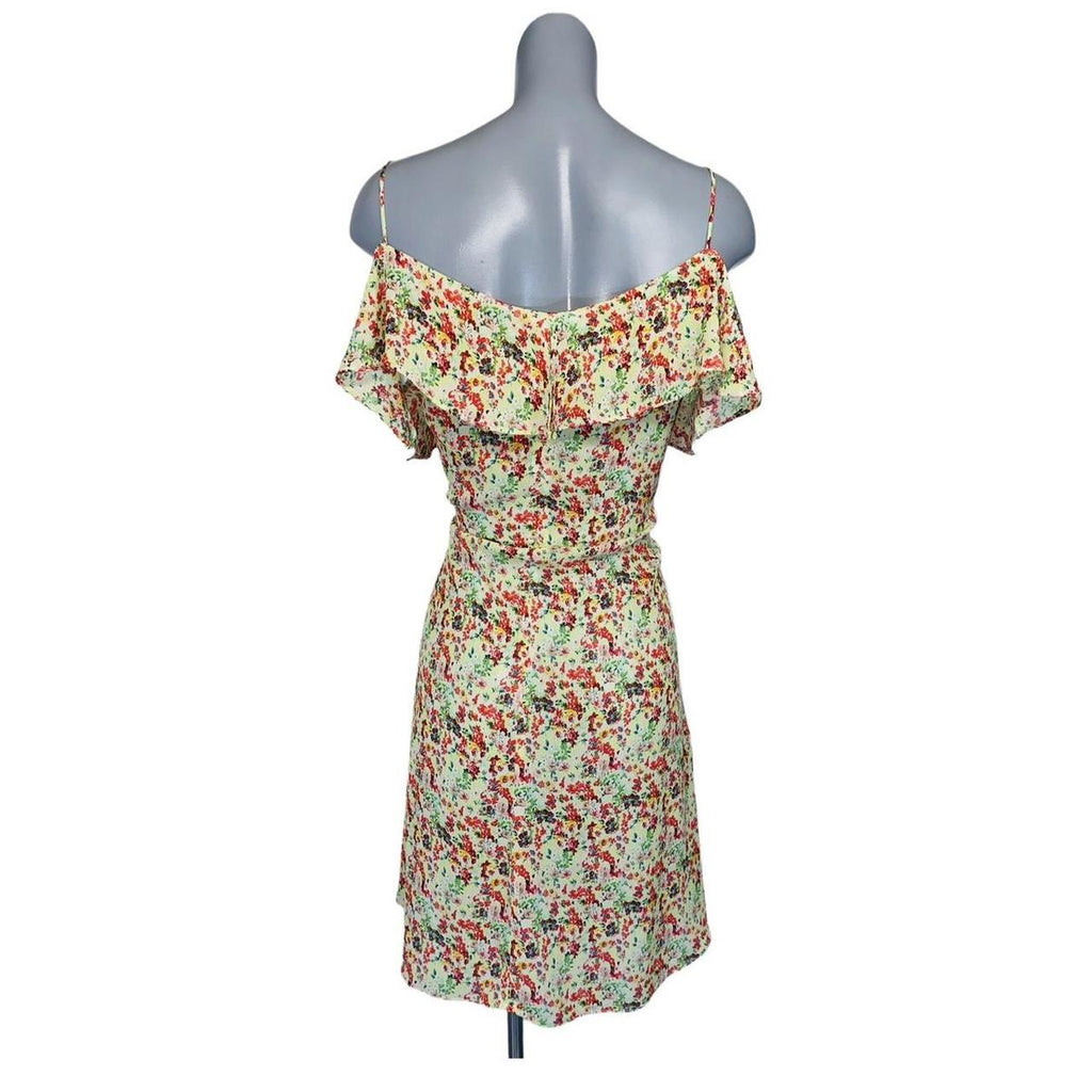 Zara vintage style 80’s floral print midi dress ukM