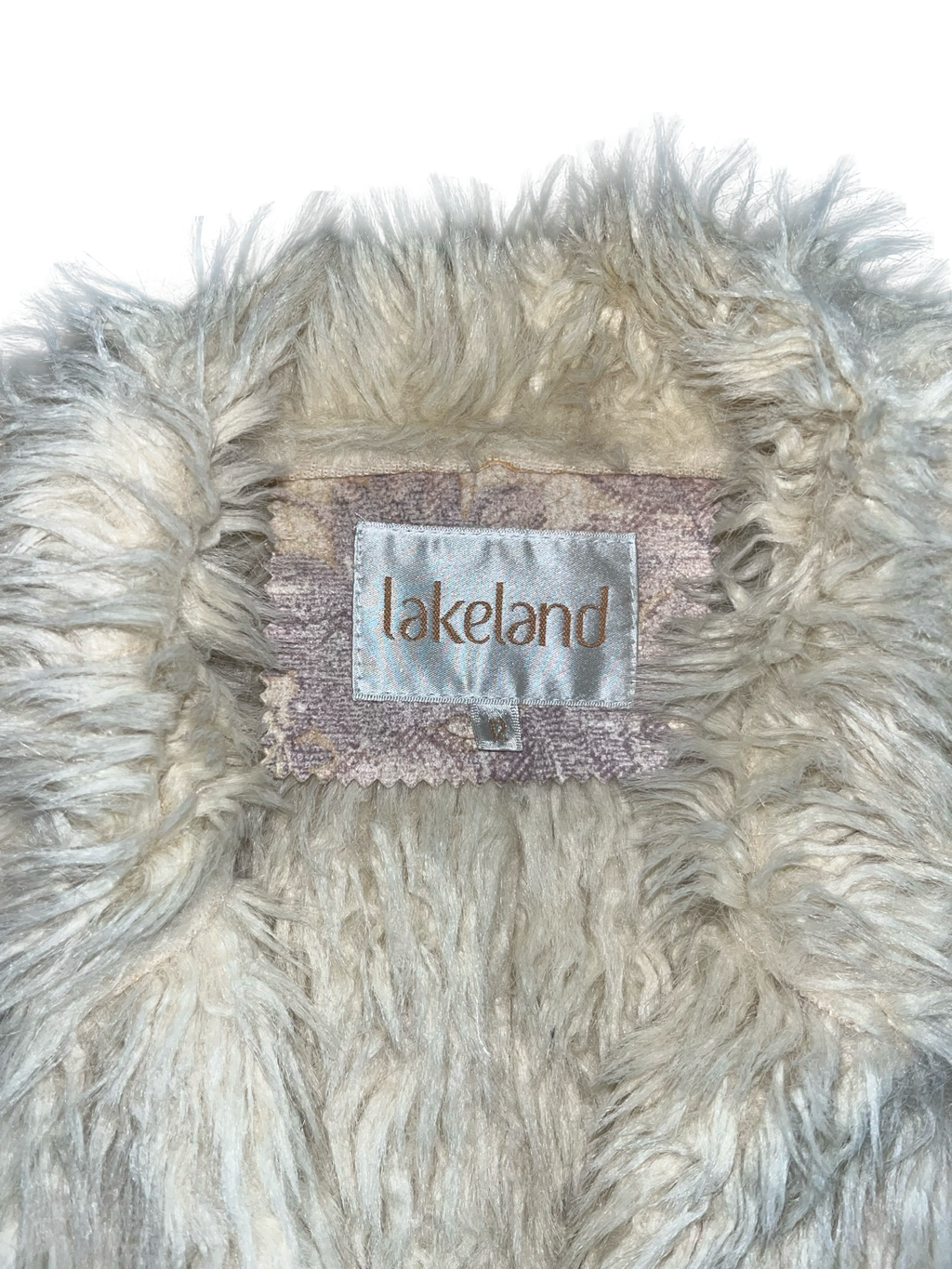 Lakeland Y2K Floral Brocade Fur Trim Jacket Size 12