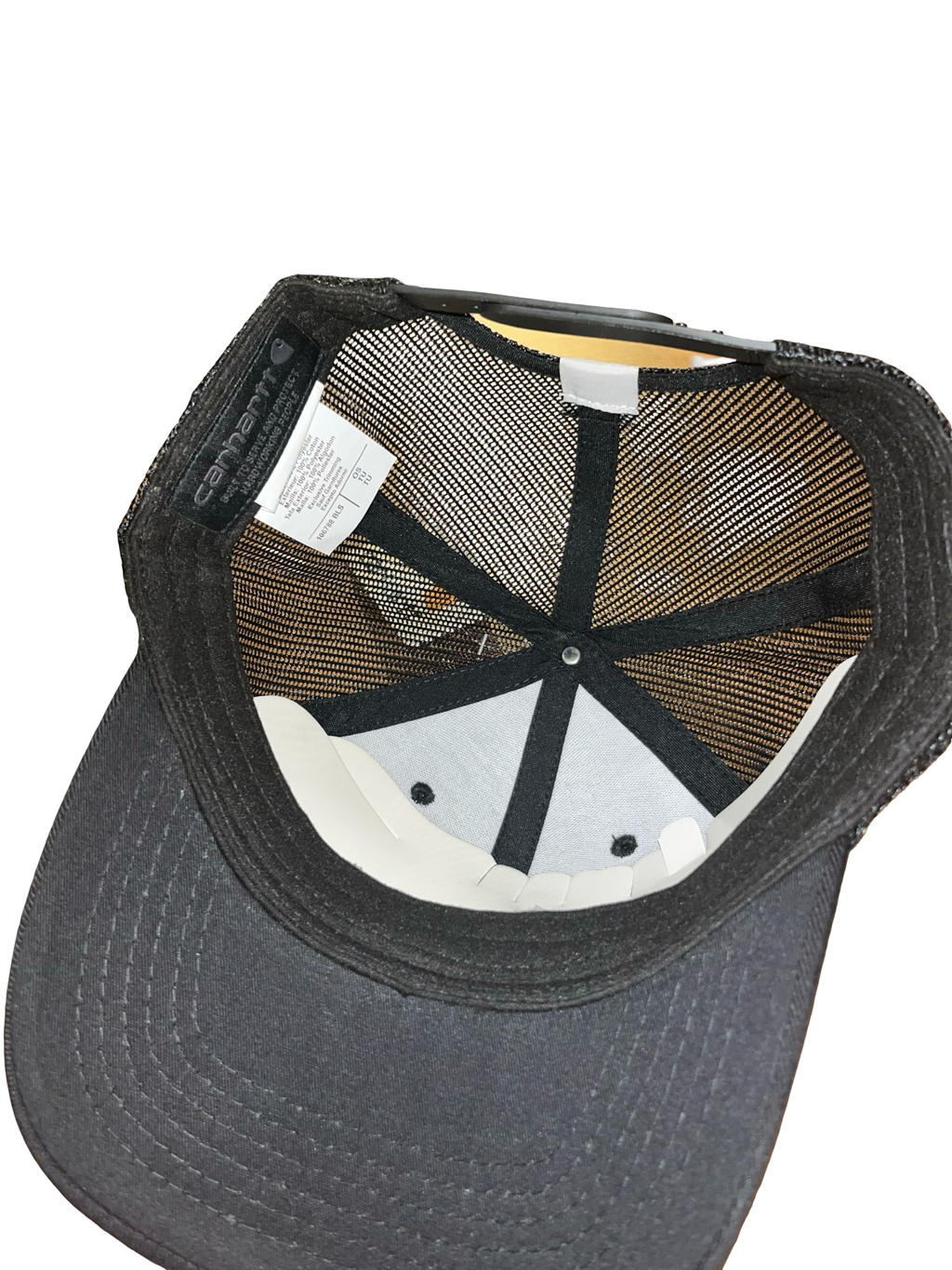 Carhartt Force Black Trucker Cap Blue Logo Patch