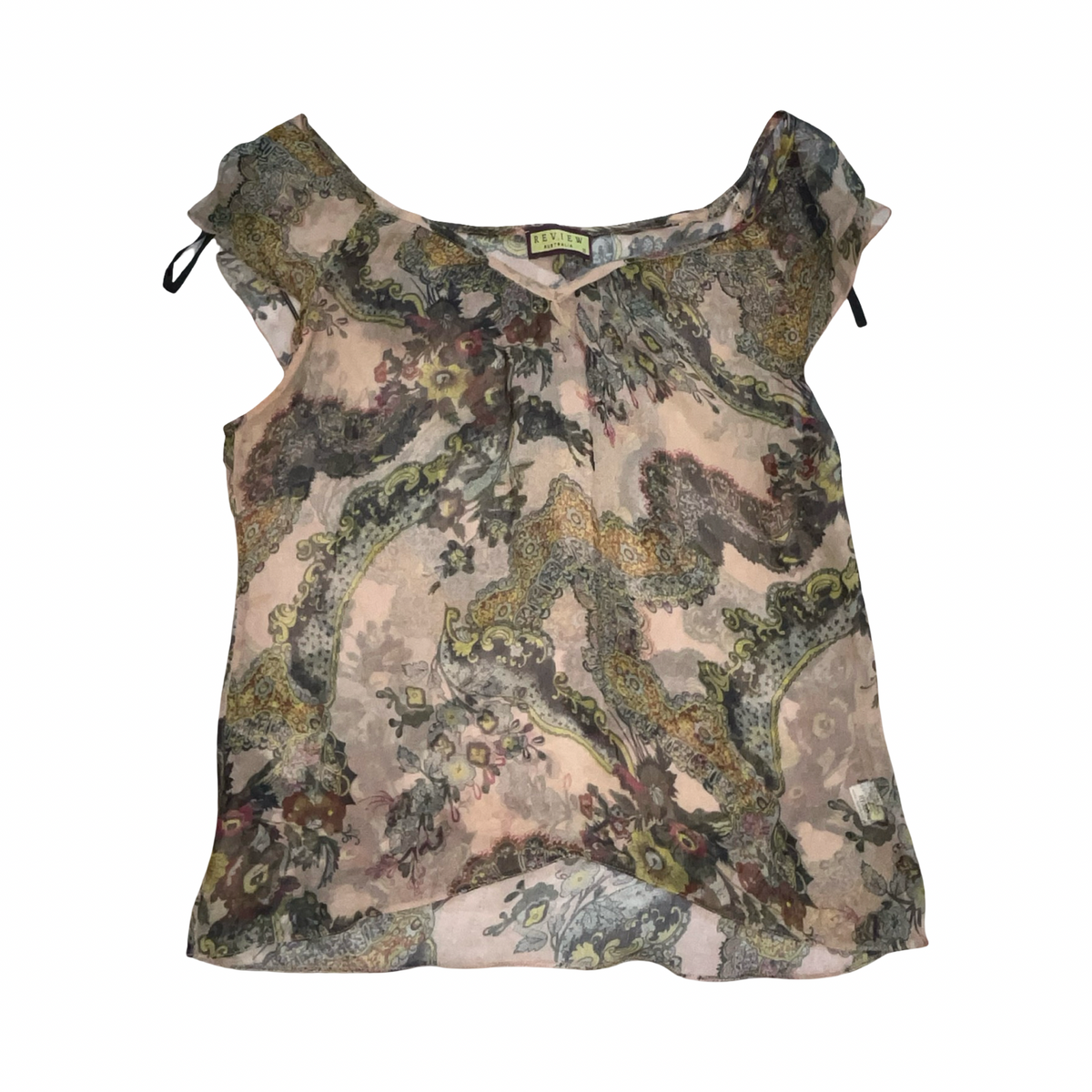 Review Australia pure silk floral blouse uk10