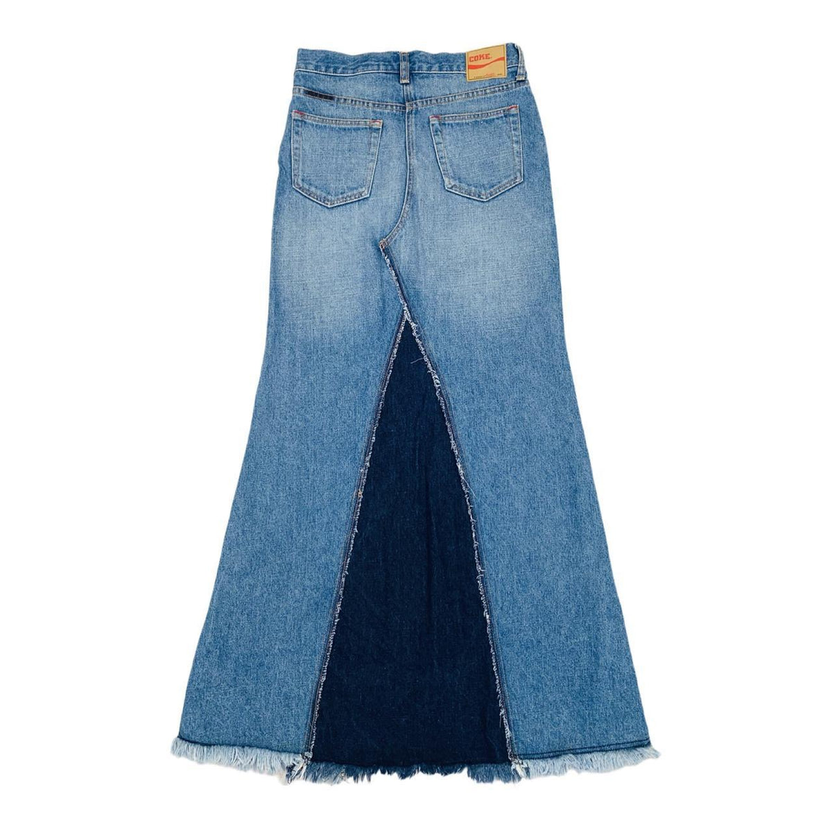 Coca-Cola rare vintage flare long denim skirt uk10