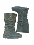 Skechers Australia green Suede Slouch Boots Y2K uk3.5