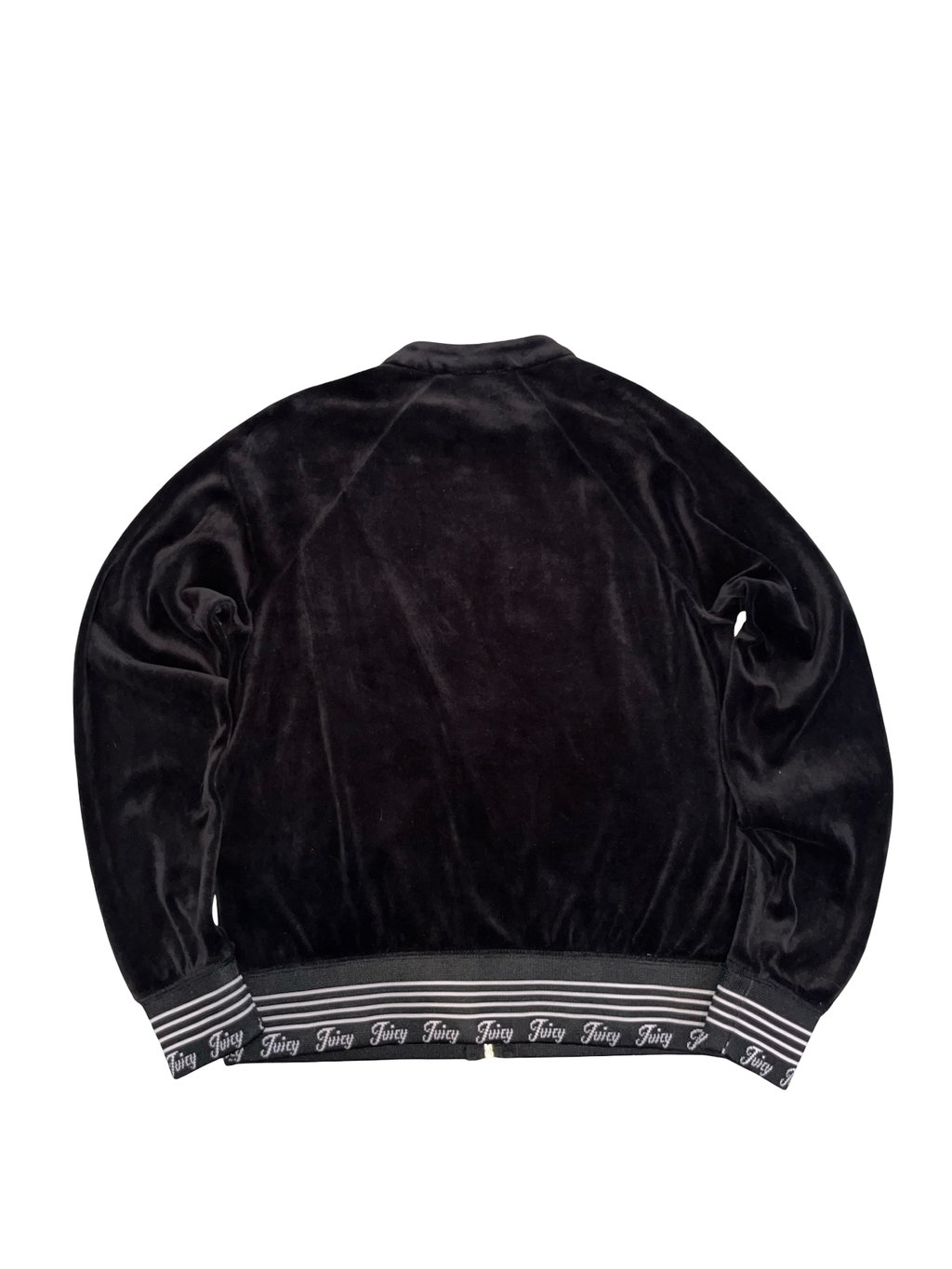Juicy Couture Black Label Black Velour Bomber Jacket | Size S