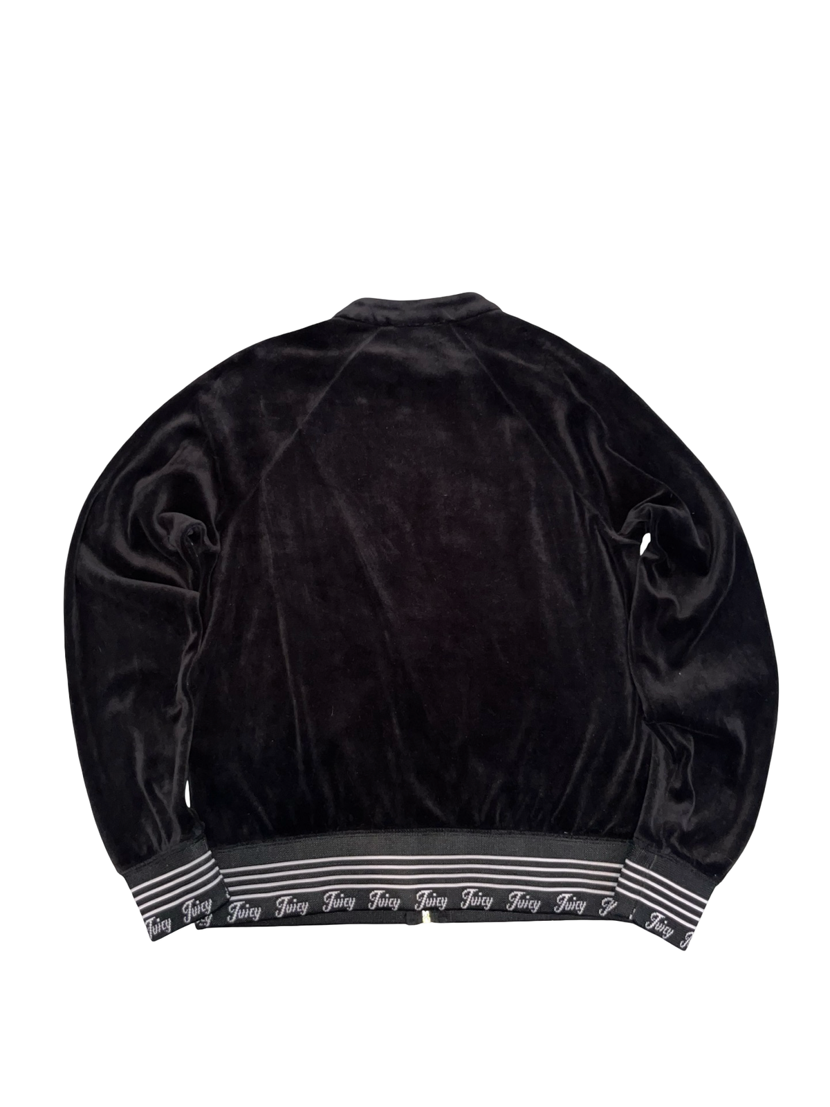 Juicy Couture Black Label Black Velour Bomber Jacket | Size S