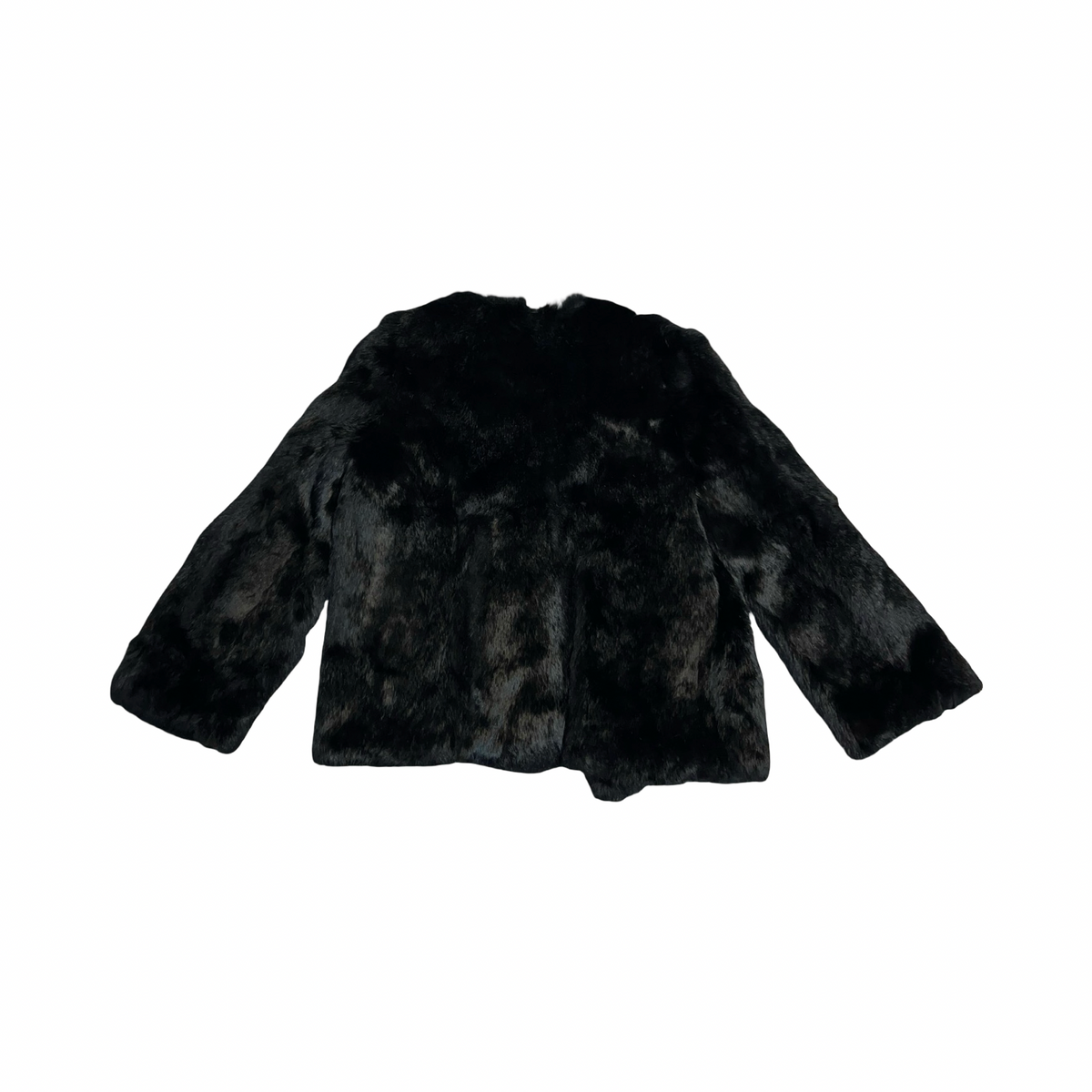 Vintage black coney fur woman’s coat uk16