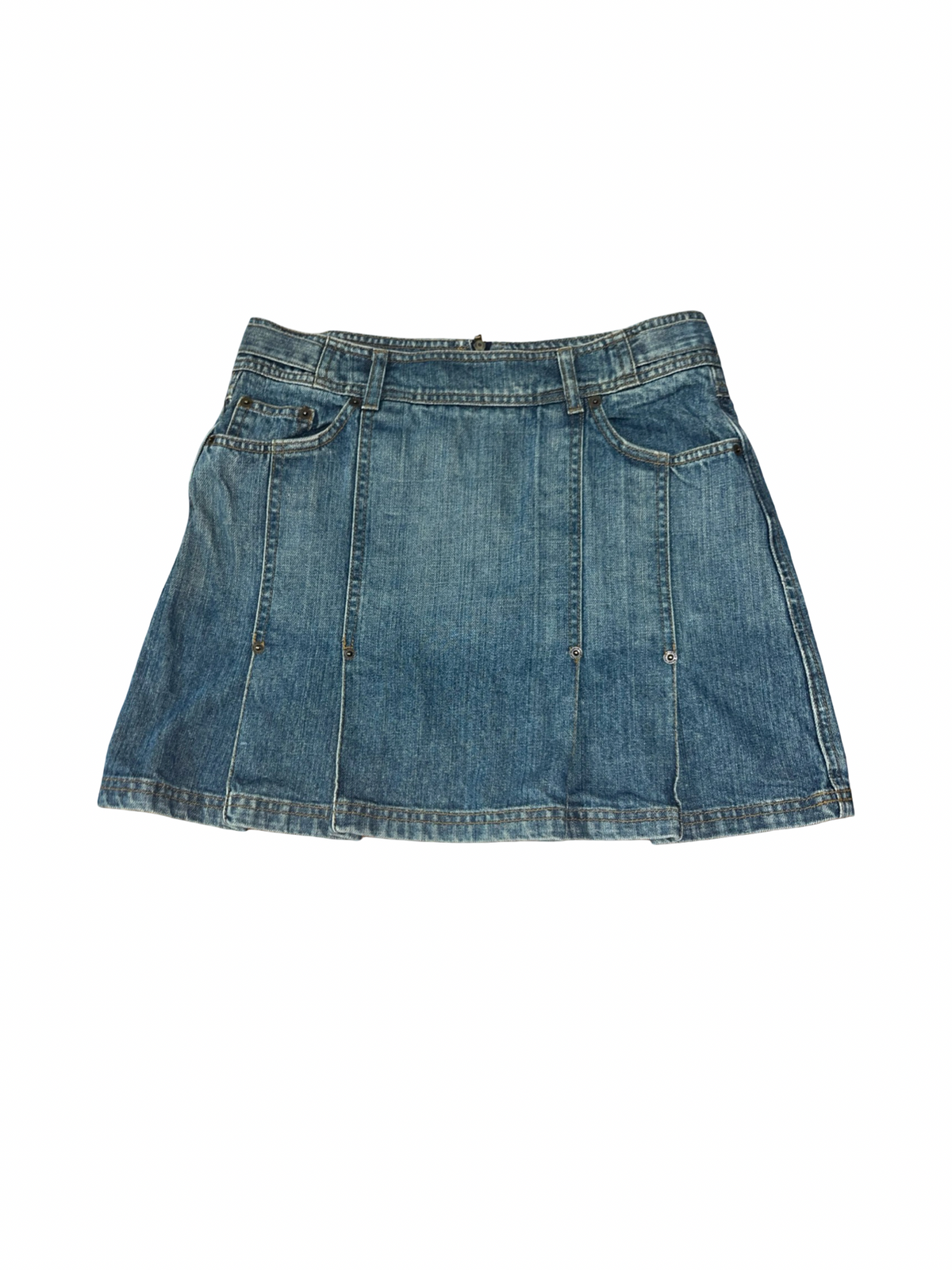 Blue Ridge Jeans Denim Mini Skirt Cargo Pocket Low Rise 2000s UkS