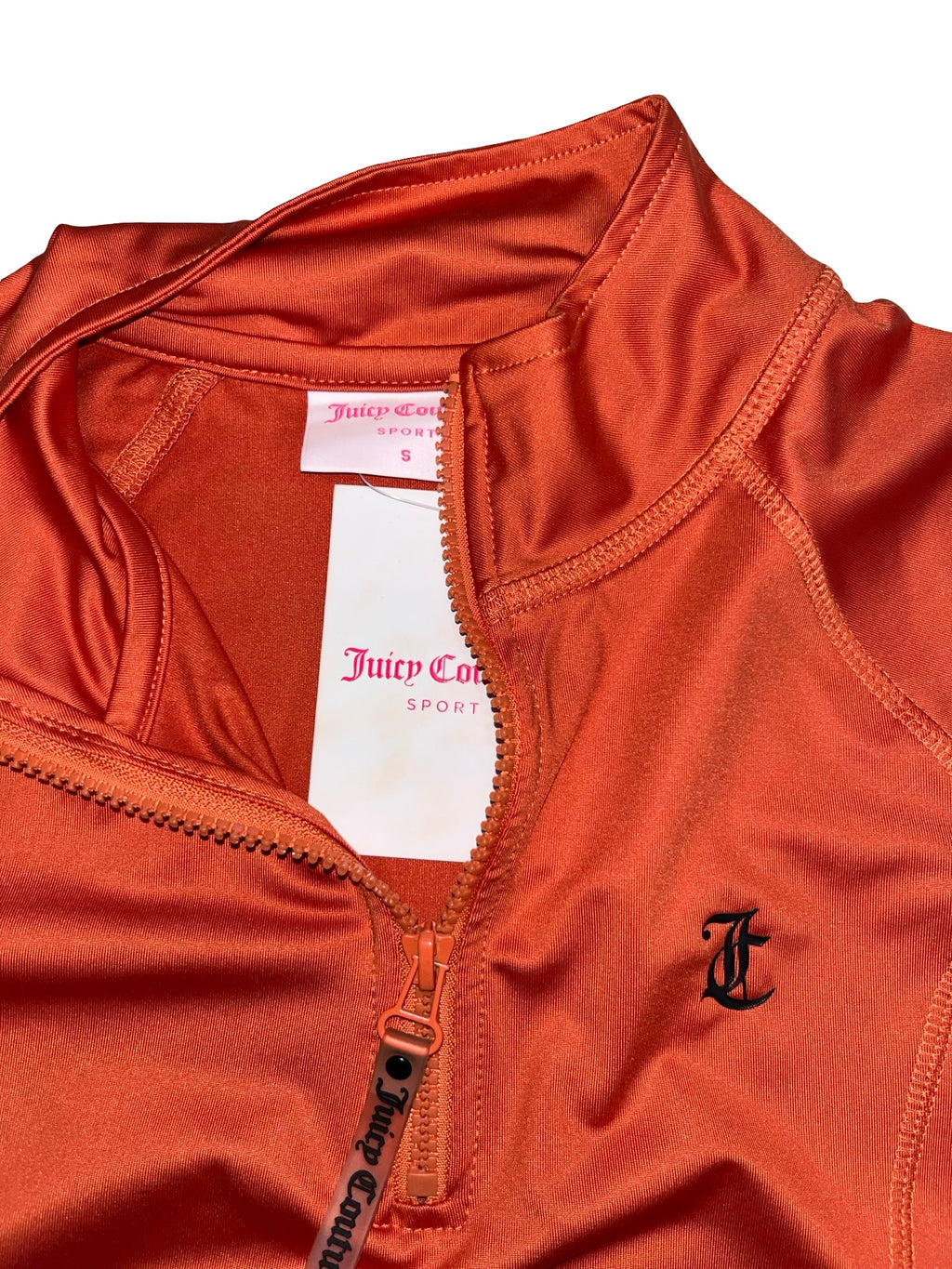 Juicy Couture Sport Orange Quarter Zip Top NWT | Size S