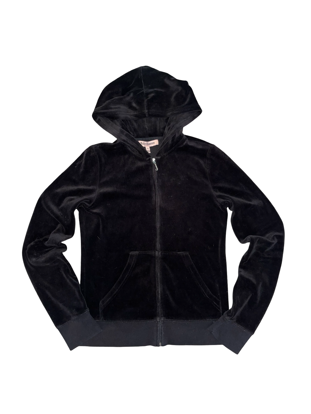 Juicy Couture Black Velour Rhinestone Snake Hoodie | Size S