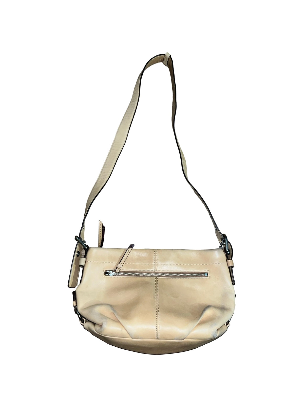 Coach Vintage Beige Leather Shoulder Bag Y2K