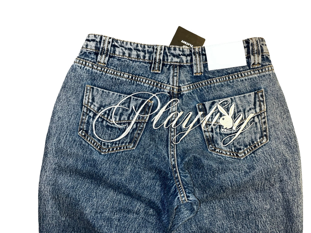 Playboy low-rise flare denim jeans Y2K | Uk8
