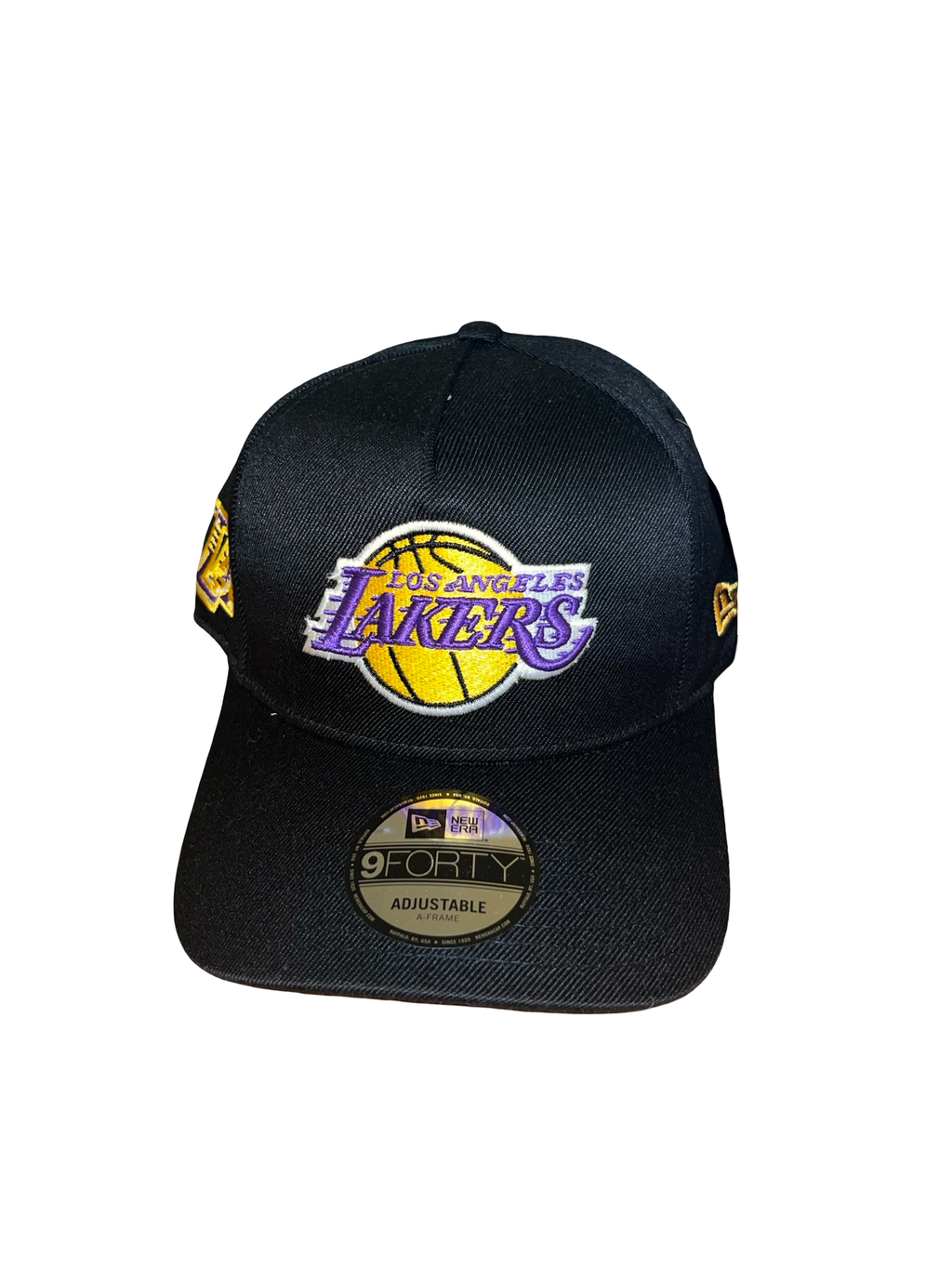 New Era LA Lakers 9FORTY A-Frame Black Adjustable Cap