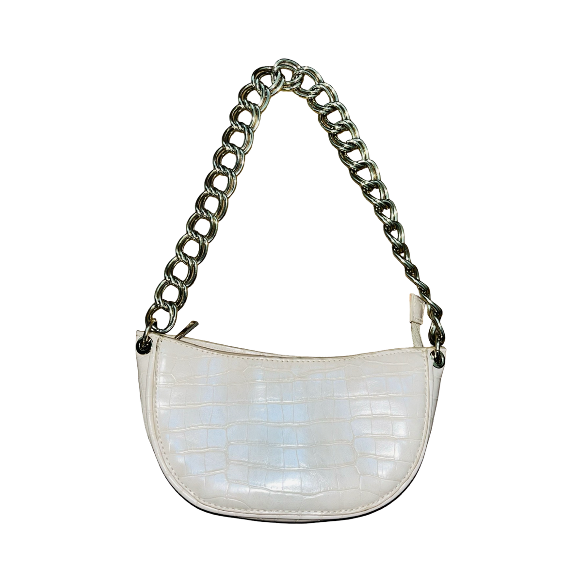 Zara cream and gold handbag