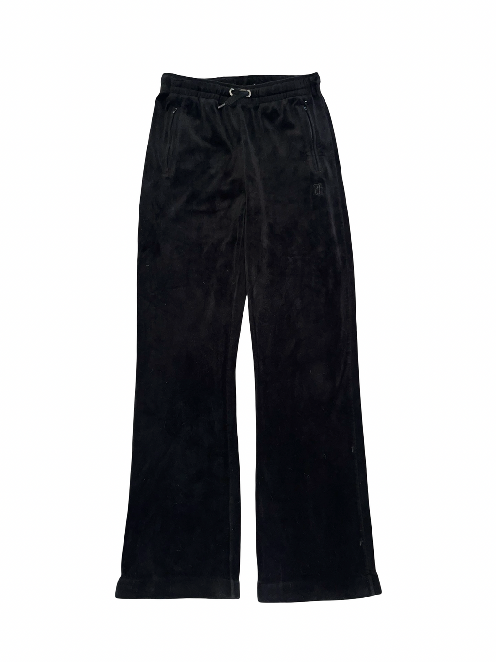 Juicy Couture Black Velour Diamanté Flared Joggers | Size S