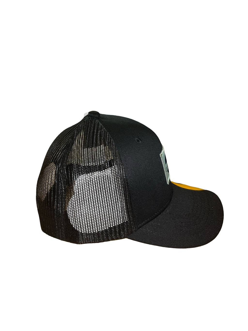 Carhartt Force Black Trucker Cap Blue Logo Patch