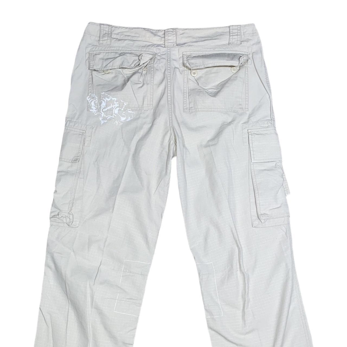 Crosby T.44 Y2K embroidered print cargo pants UkM