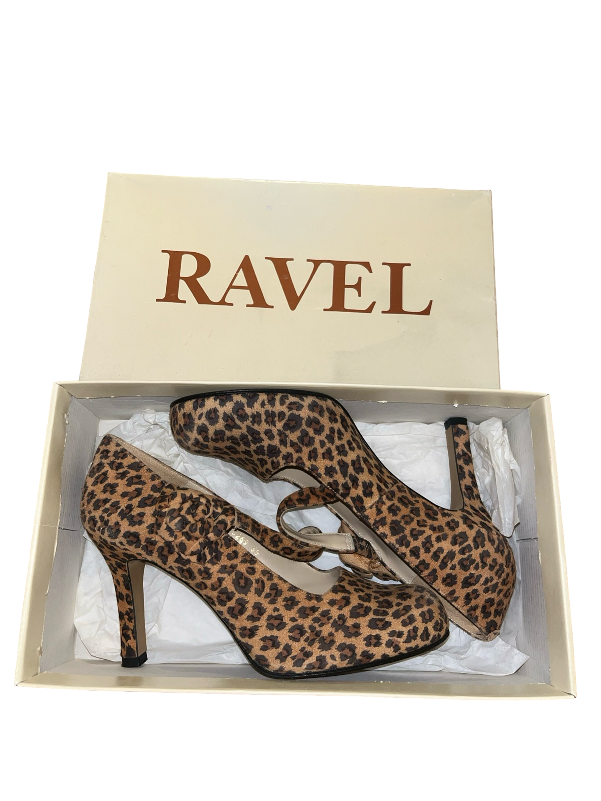 Ravel London Leopard Print Mary Jane Heels UK 6