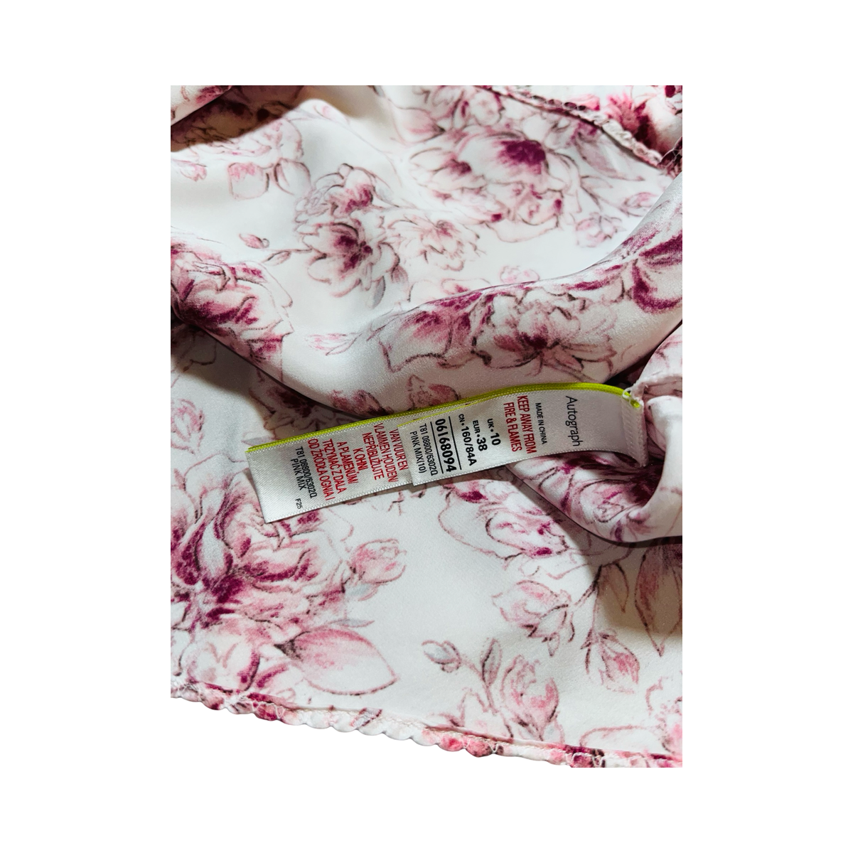 Autograph silk floral print cami top uk 10