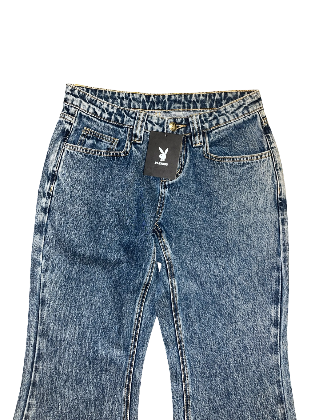 Playboy low-rise flare denim jeans Y2K | Uk8