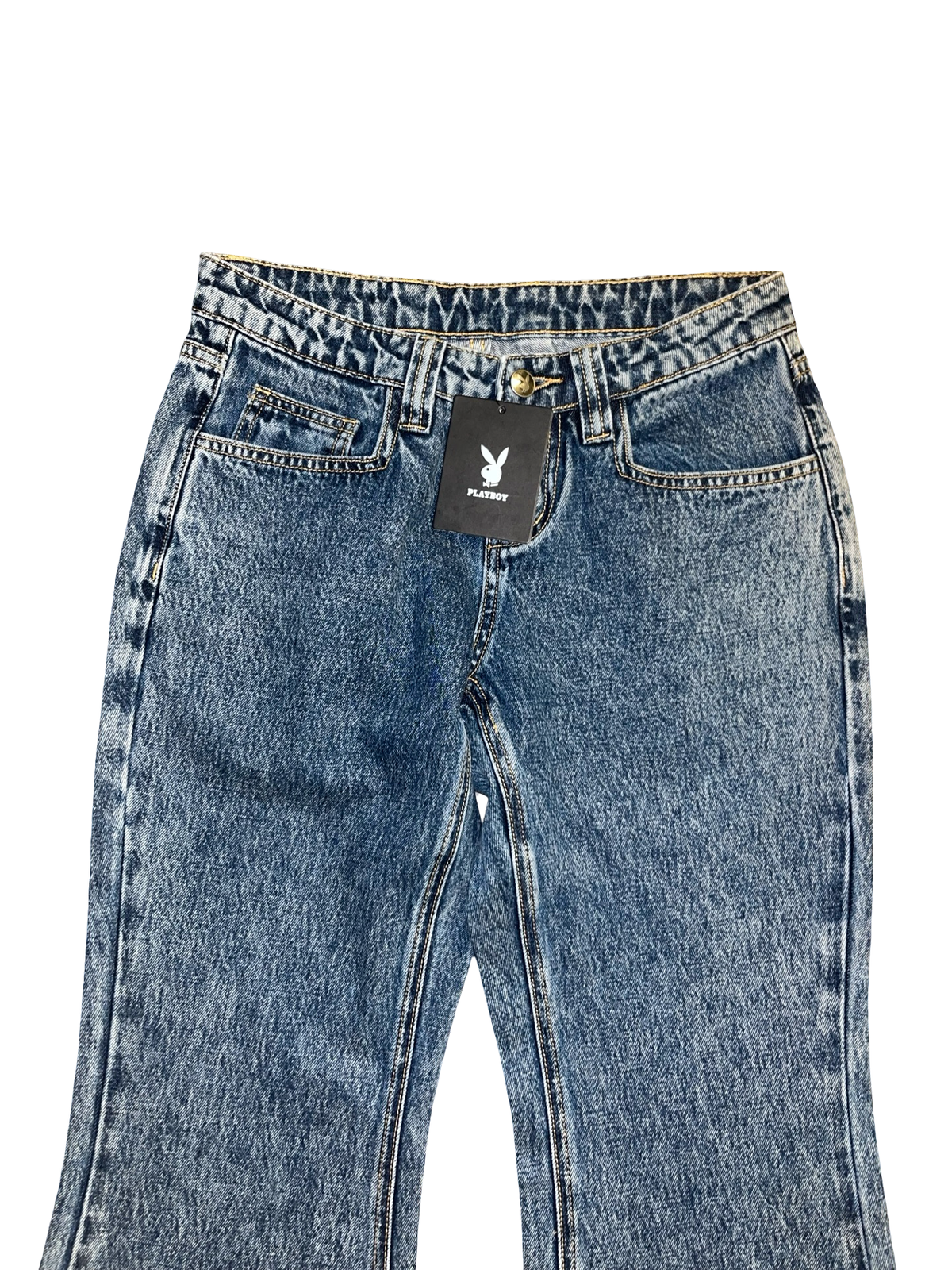 Playboy low-rise flare denim jeans Y2K | Uk8