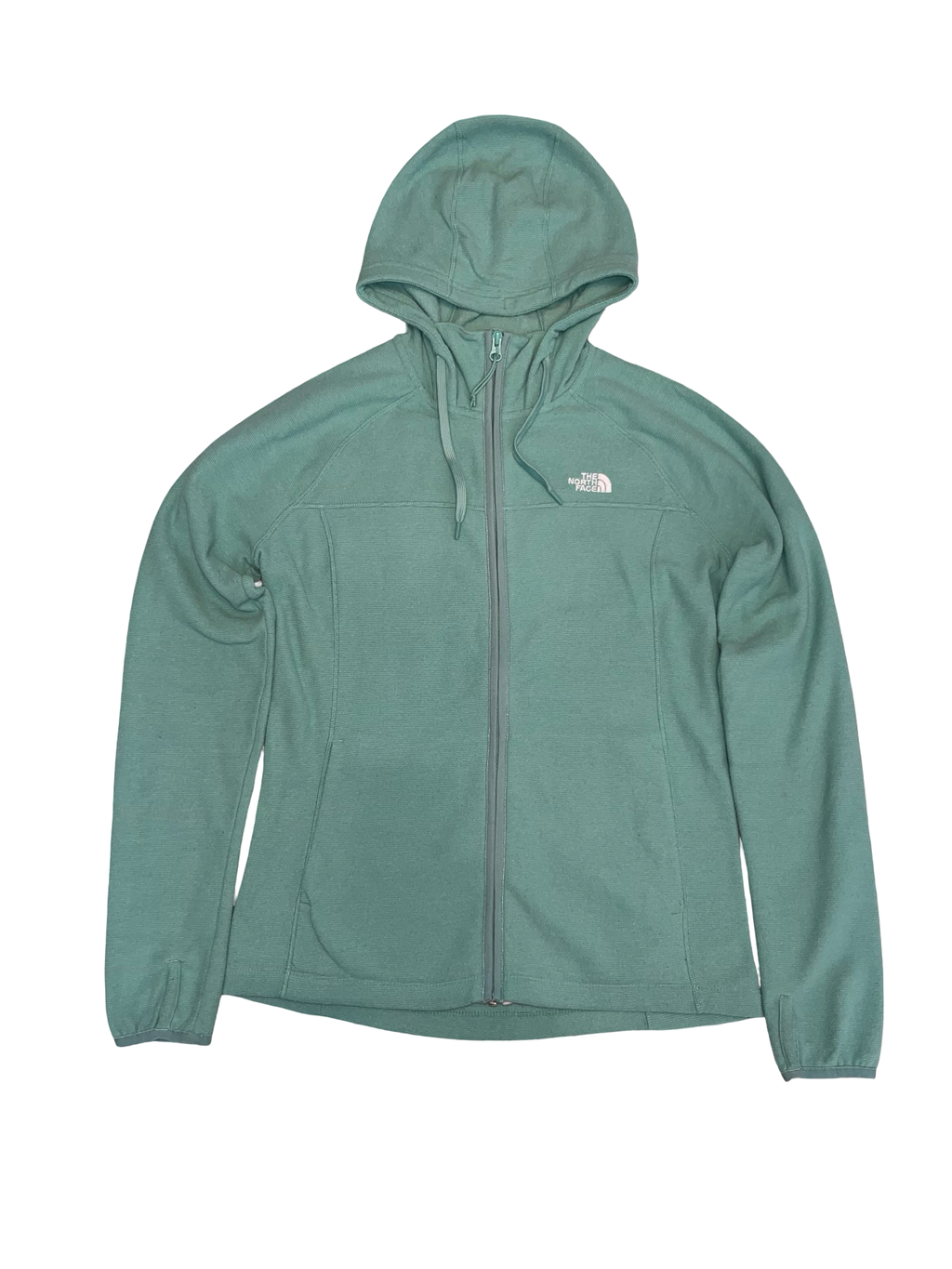 The North Face Green Full Zip Hooded Fleece Jacket Women’s Size M
