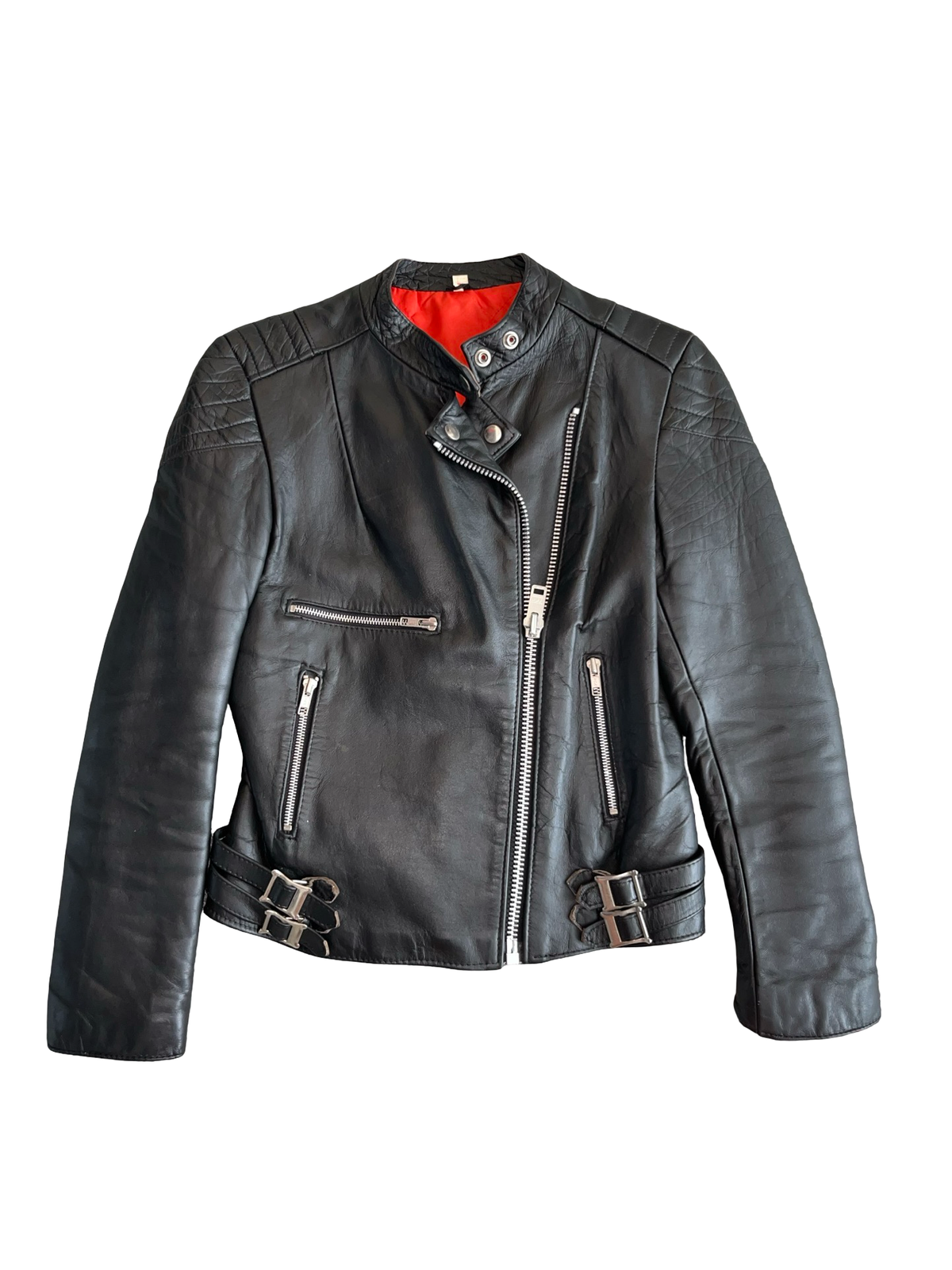 Vintage Black Real Leather Biker Jacket |UkM Made in England