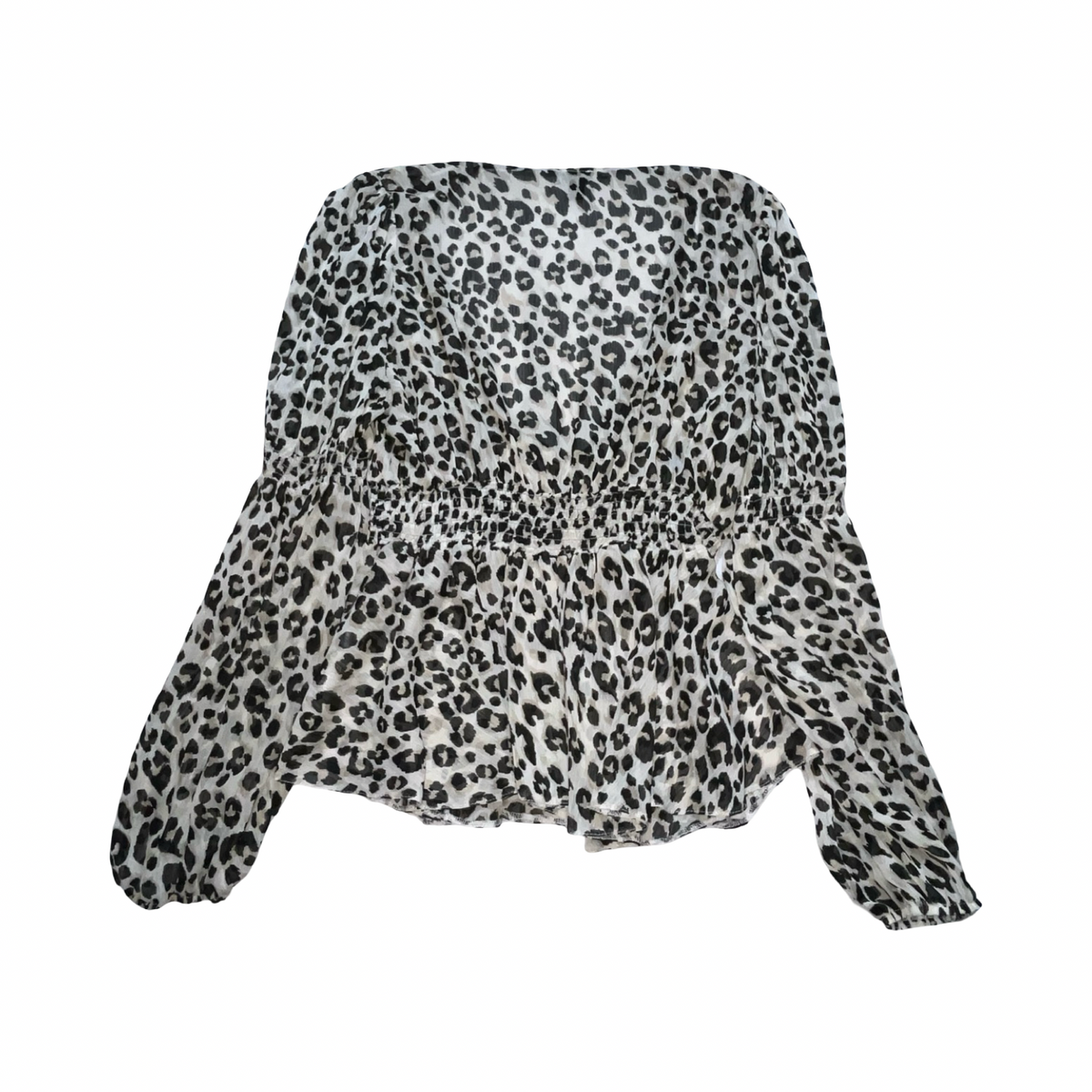 River island leopard print mesh blouse uk16