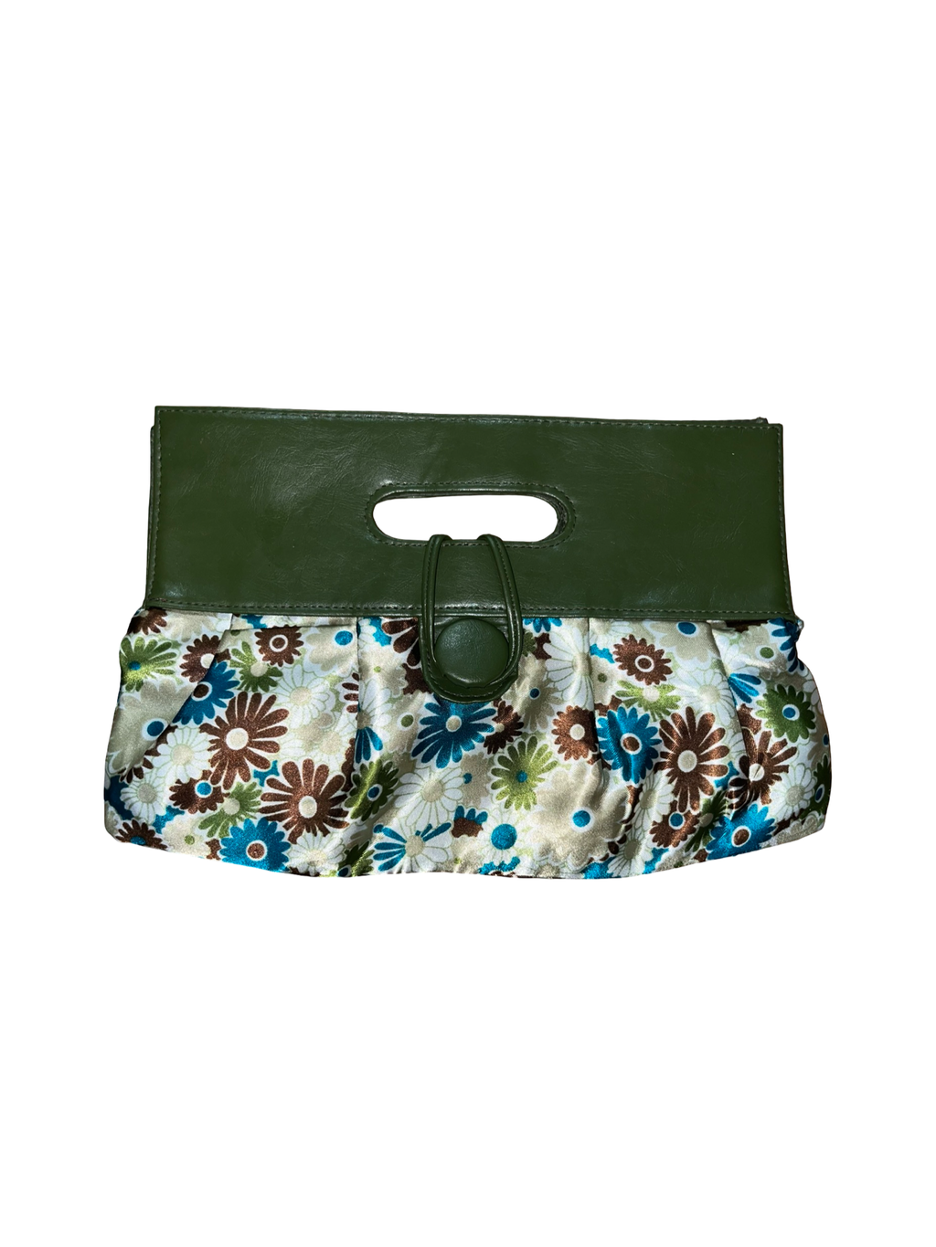Y2K Vintage Floral Satin Clutch Bag